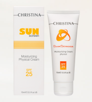 Christina CHR348 Sunscreen Moisturizing Cream With Vitamin E Physical SPF 25 – Солнцезащитный крем с витамином Е и СПФ-25 (физический).	75ml  - Интернет-магазин косметики «Гримерка», Екатеринбург