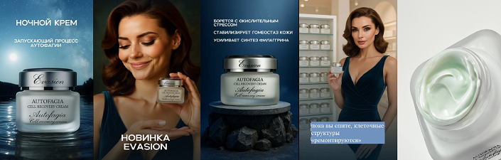 Evasion Autofagia Антивозрастной ночной крем для лица, 30 ml
